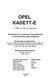 Opel Kadett. Руководство по ремонту и эксплуатации. Книга 35673 фото 2