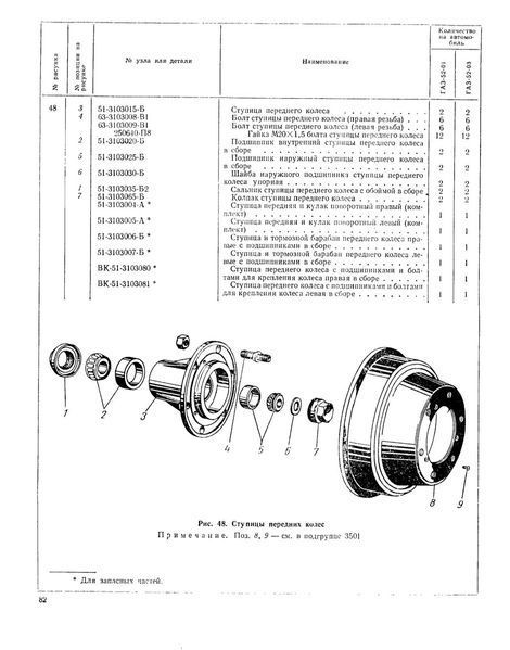 Каталог деталей автомобілів ГАЗ-52-01 та ГАЗ-52-03. Книга. 5201 фото