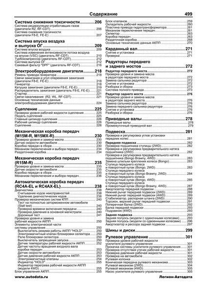 Mazda Bongo / Bongo Brawny / Nissan Vanette. Руководство по ремонту и эксплуатации. Книга N19991 фото