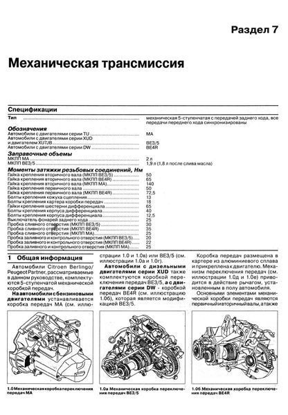 Citroen Berlingo / Peugeot Partner. Посібник з ремонту й експлуатації. Книга P00012396 фото